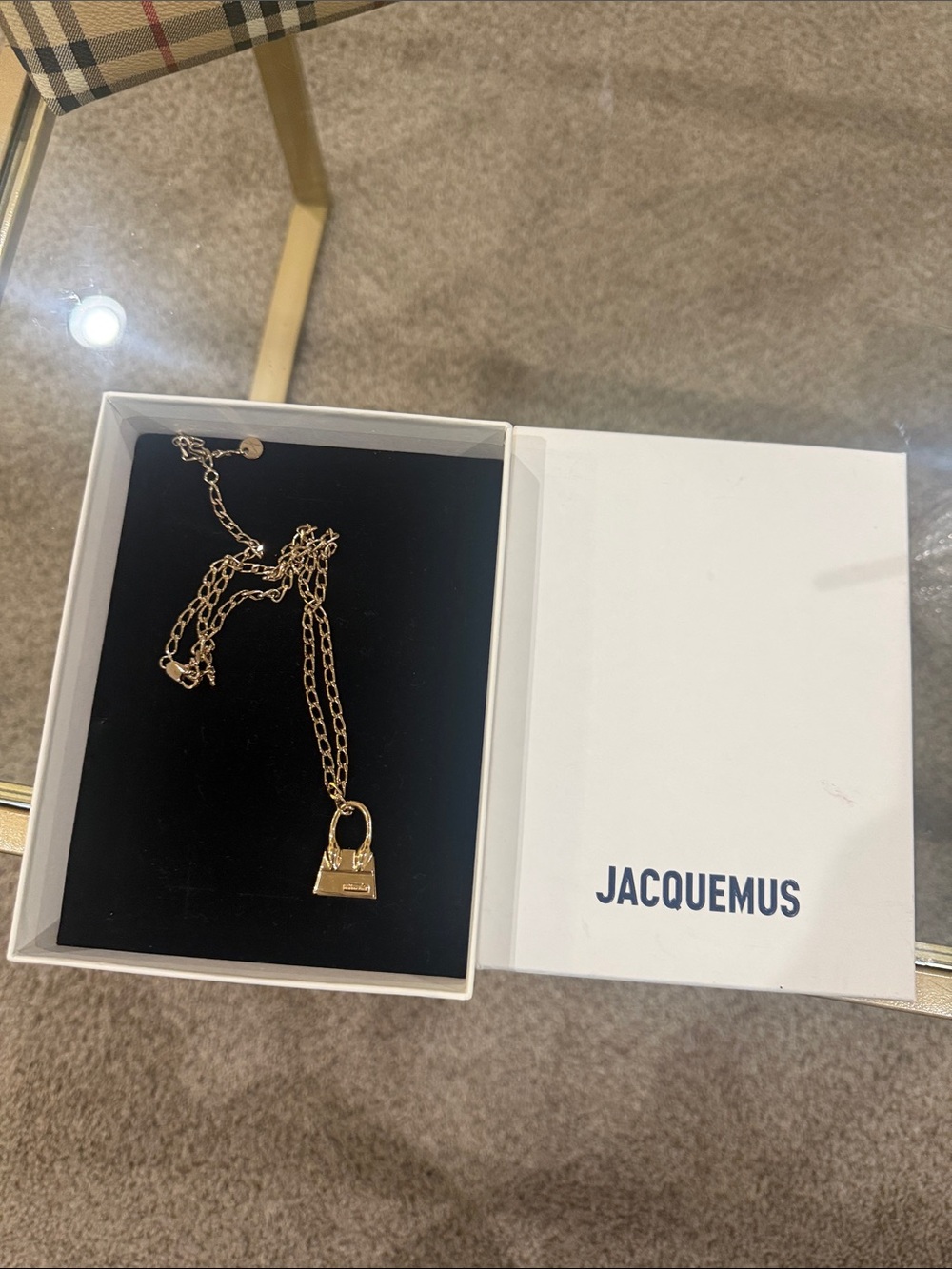 Jacquemus Gold Padlock Charm Necklace